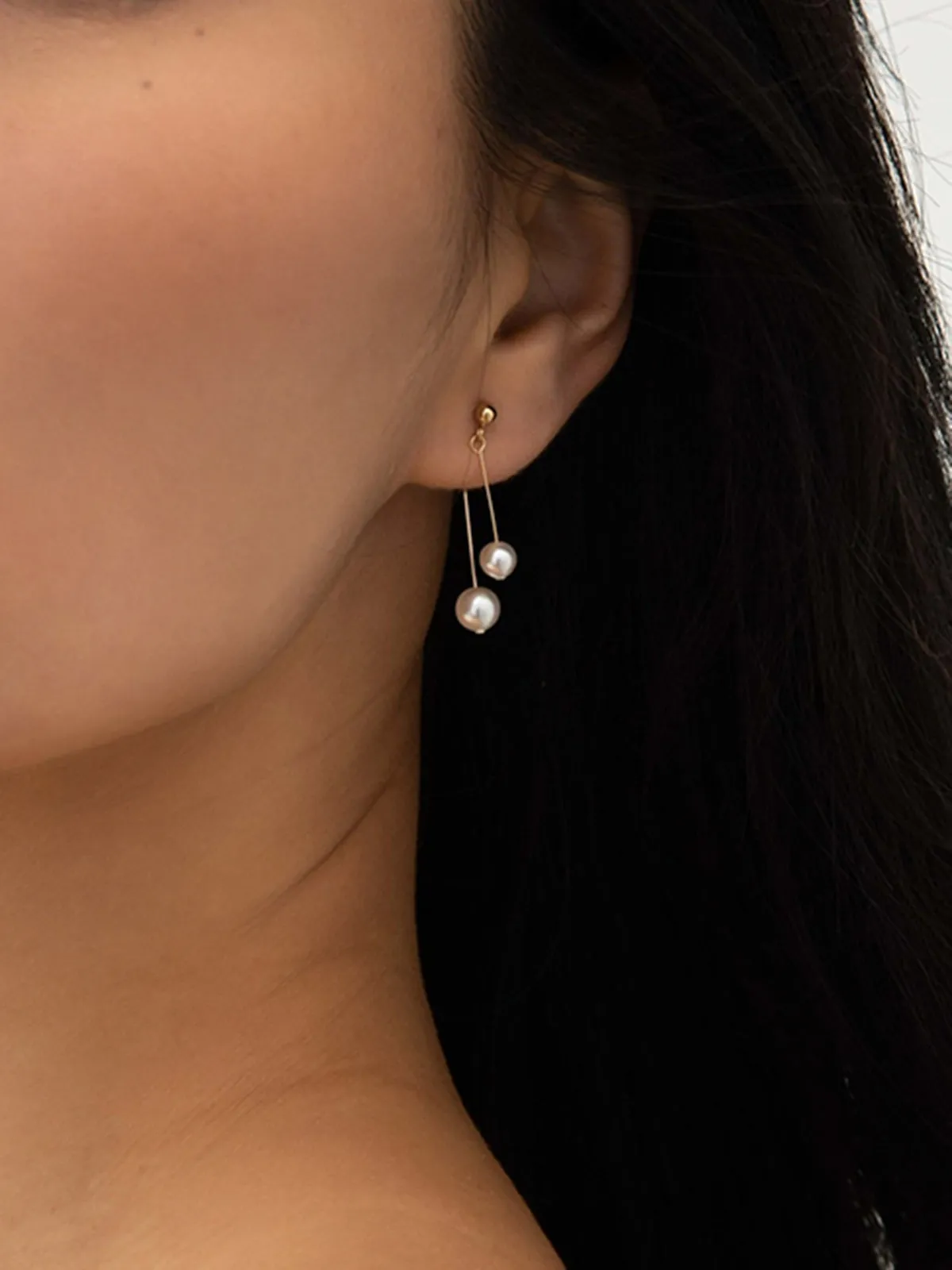 Romance Pearl Pendant Earrings sold by COMMENSE product image thumbnail 3