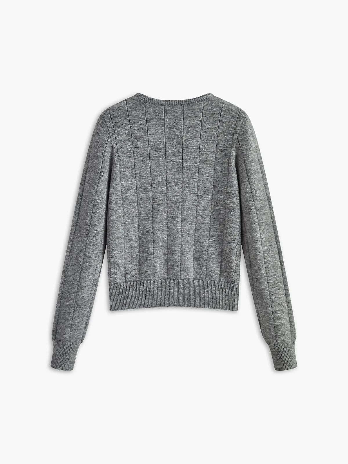 Crew Neck Button Soft Cardigan sold by COMMENSE product image thumbnail 4