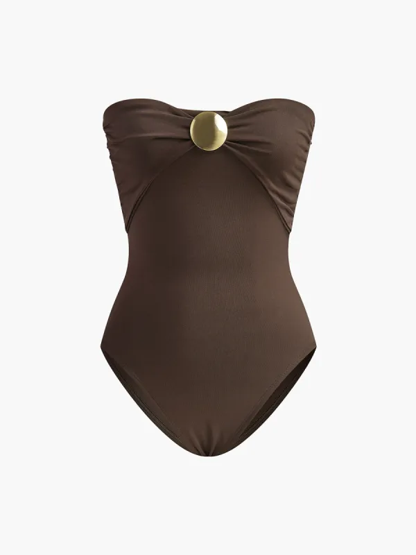 Sweetheart Pleated Strapless Bodysuit sold by COMMENSE