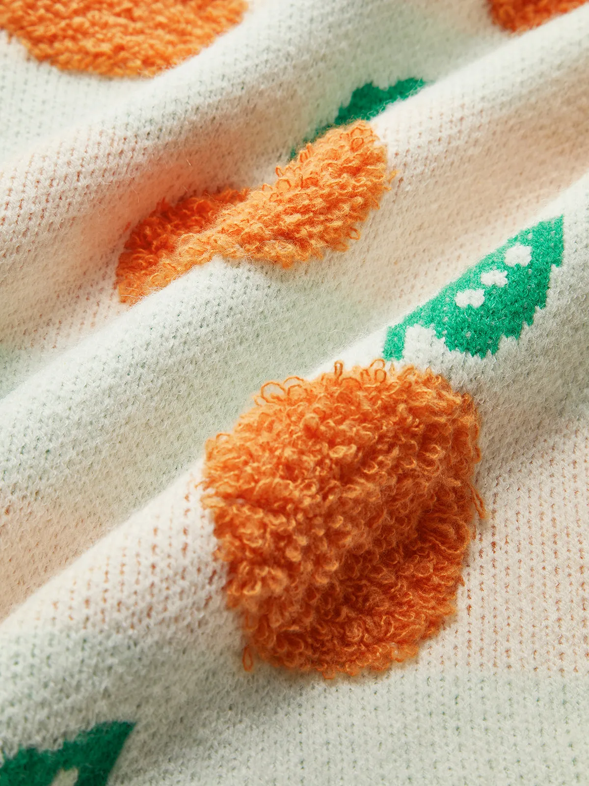 Orange Pattern Striped Sweater sold by COMMENSE product image thumbnail 4