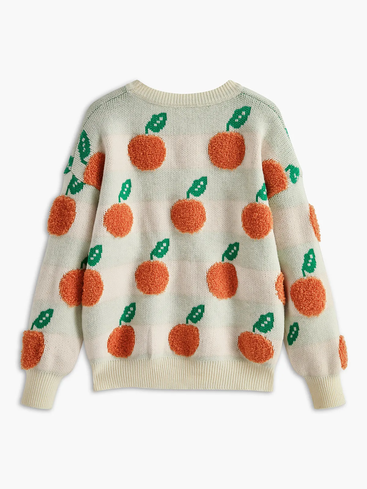 Orange Pattern Striped Sweater sold by COMMENSE product image thumbnail 2