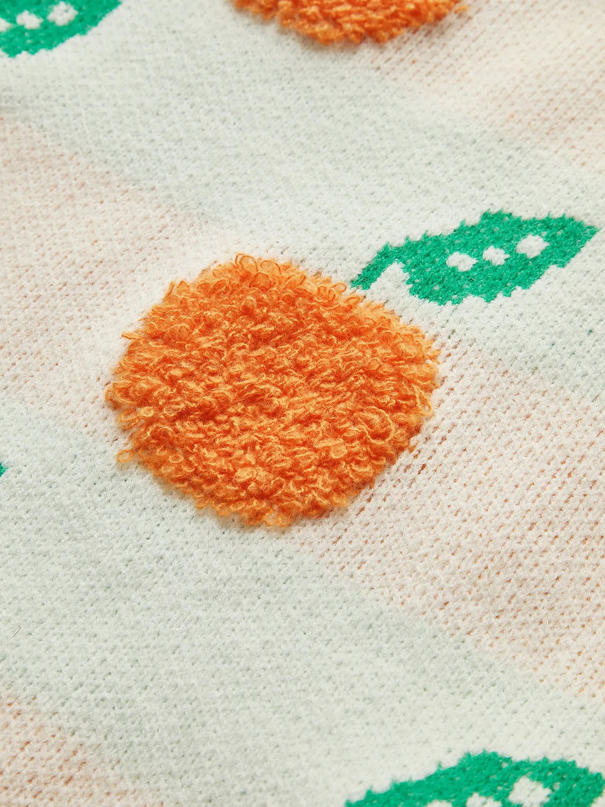 Orange Pattern Striped Sweater sold by COMMENSE product image thumbnail 3