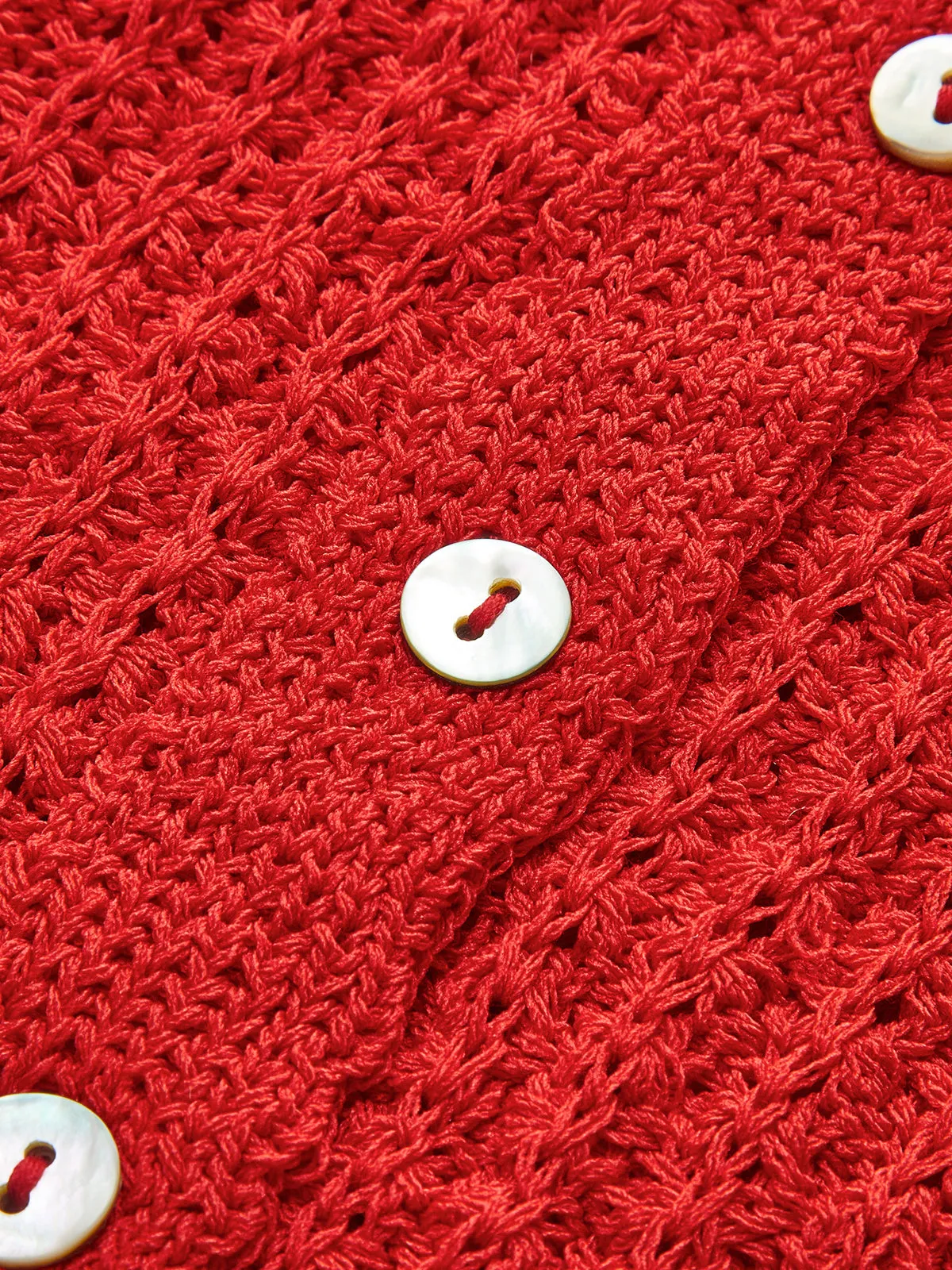 Wave Trim Breasted Sweater Vest sold by COMMENSE product image thumbnail 3