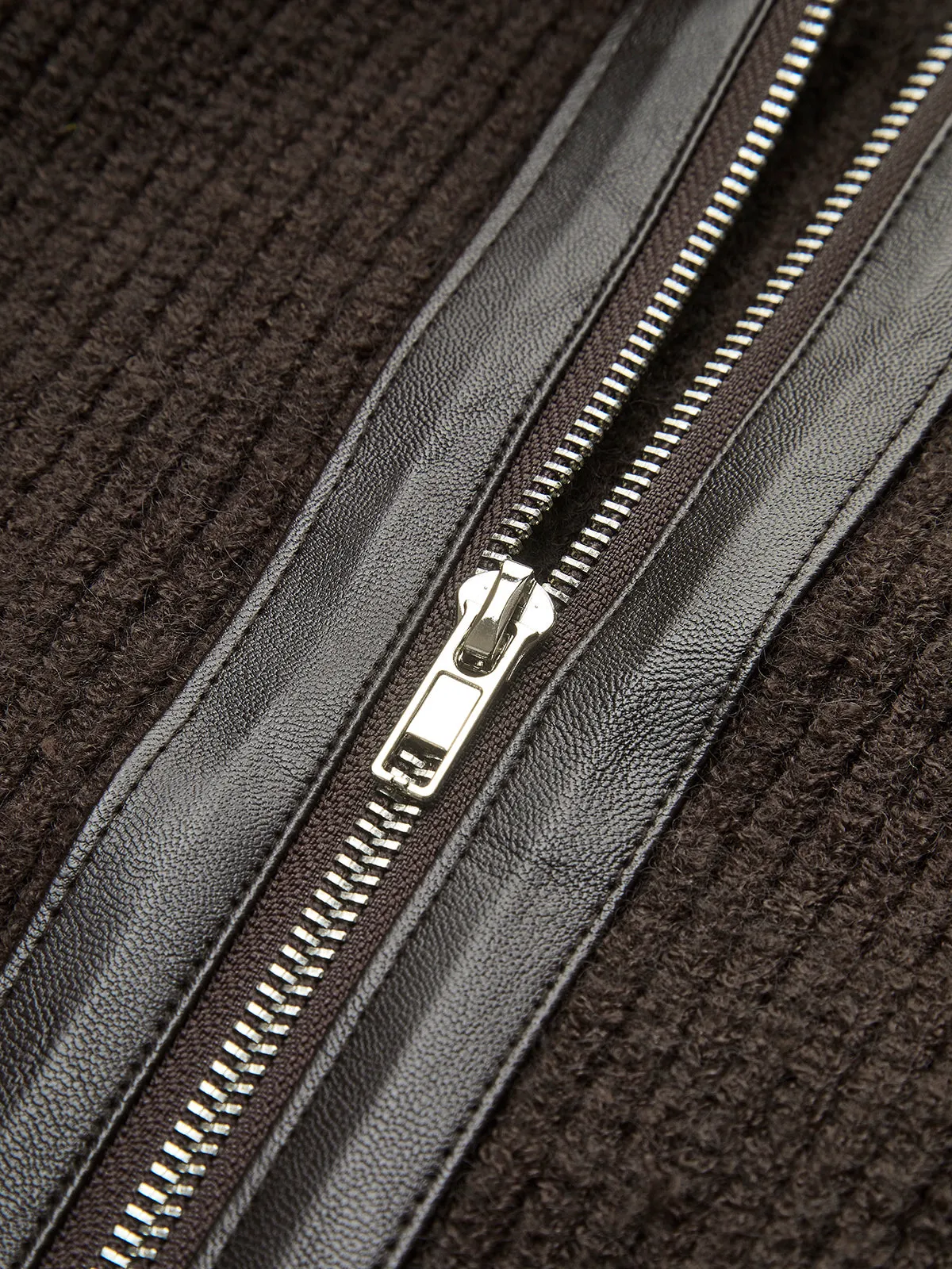 Zipper Lapel Soft Knit Outerwear sold by COMMENSE product image thumbnail 4