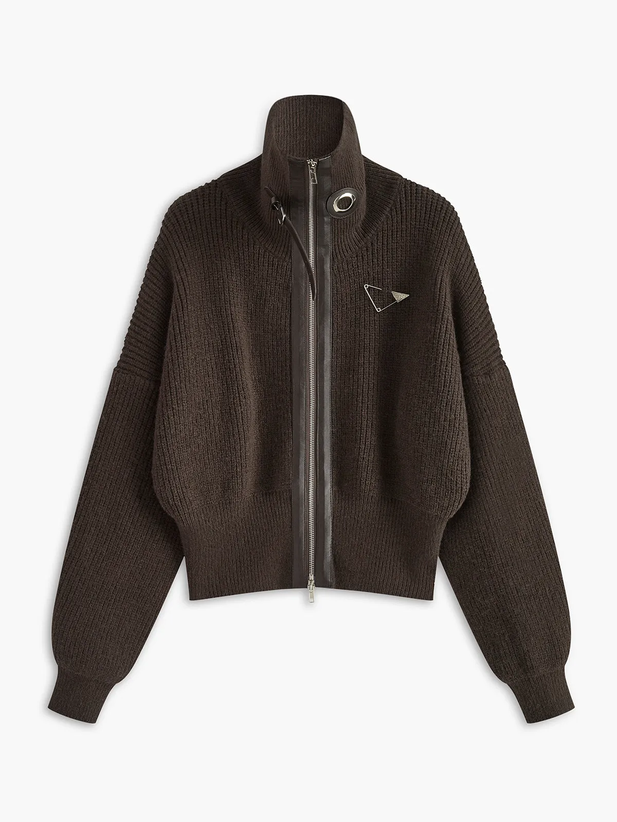 Zipper Lapel Soft Knit Outerwear sold by COMMENSE product image thumbnail 2