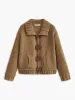 Soft-Buckle Lapel Cardigan sold by COMMENSE