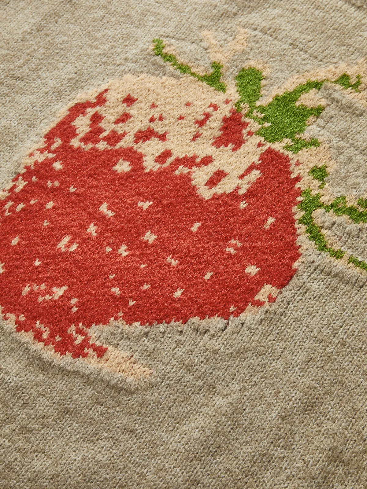 Crew Neck Strawberry Warm Sweater sold by COMMENSE product image thumbnail 3
