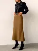 Minimalist Plain Skirt Without Belt sold by COMMENSE