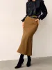 Minimalist Plain Skirt Without Belt sold by COMMENSE