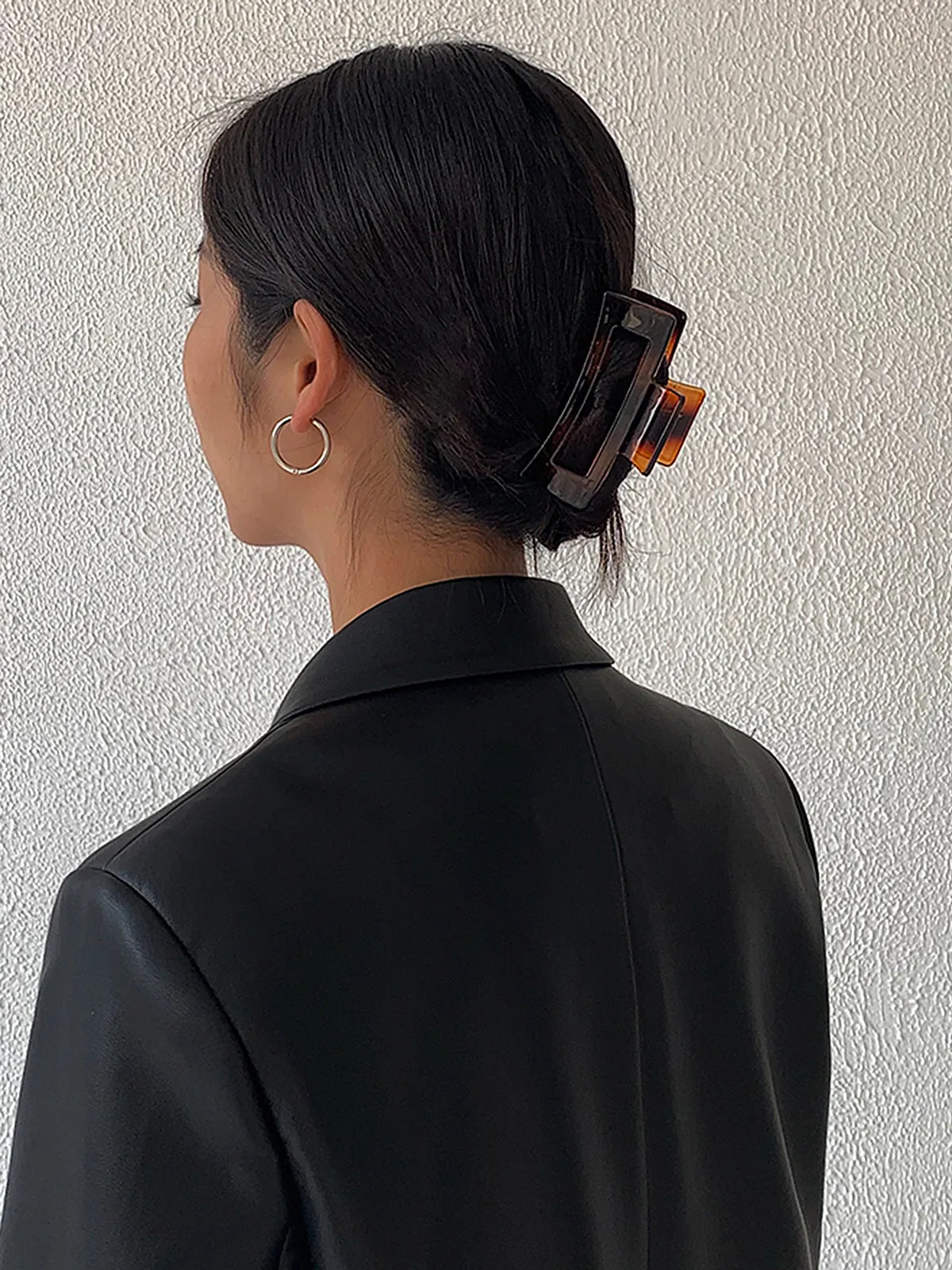 Lapel Piping Faux Leather Blazer sold by COMMENSE product image thumbnail 3