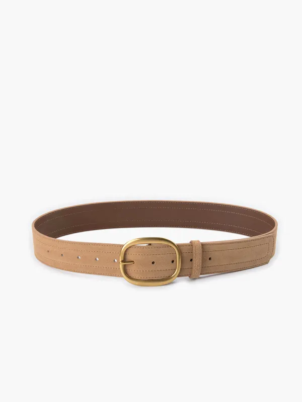 Matte Golden Buckle Belt sold by COMMENSE