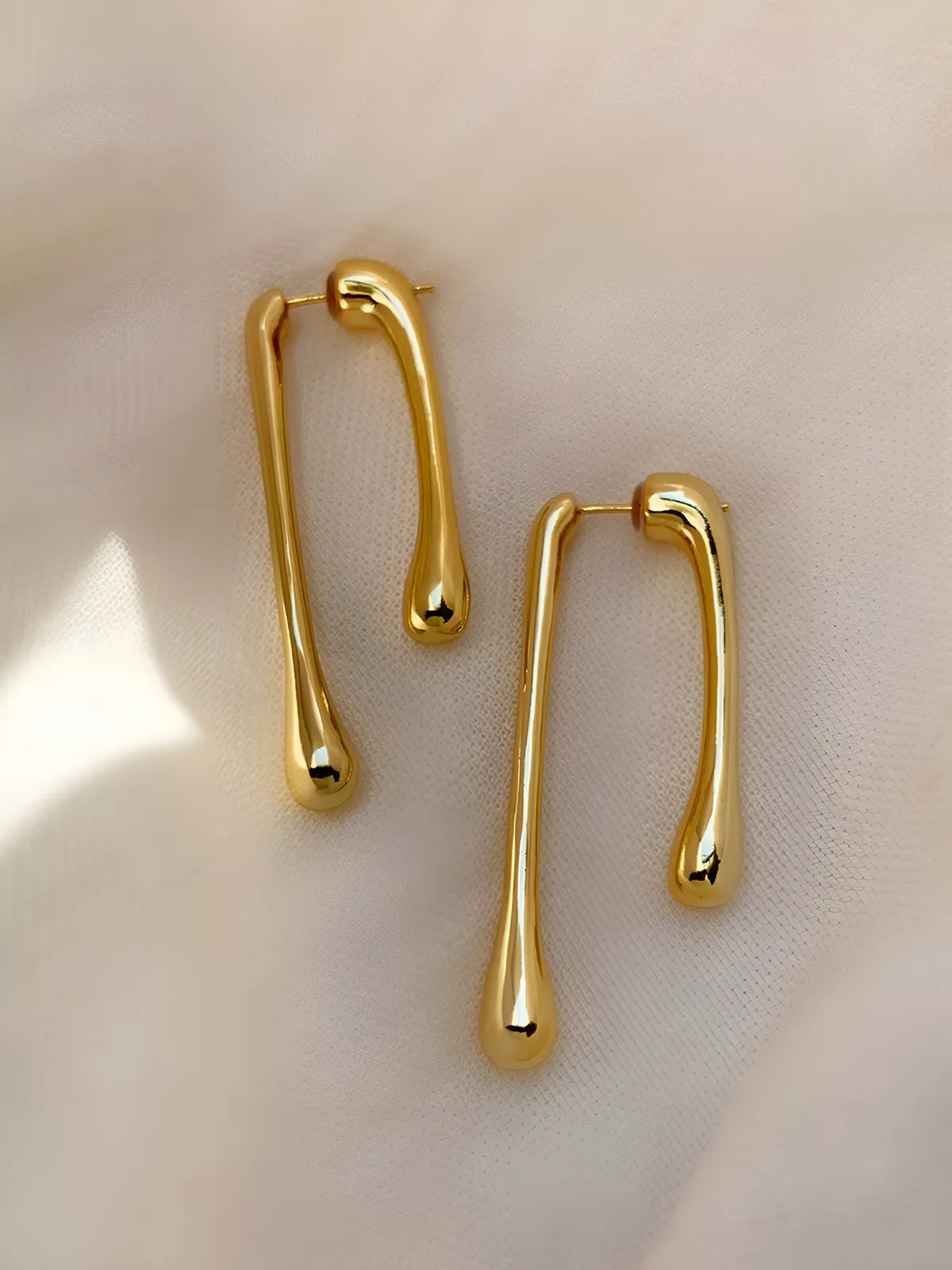 Asymmetrical Tear Drop Earrings sold by COMMENSE product image thumbnail 2