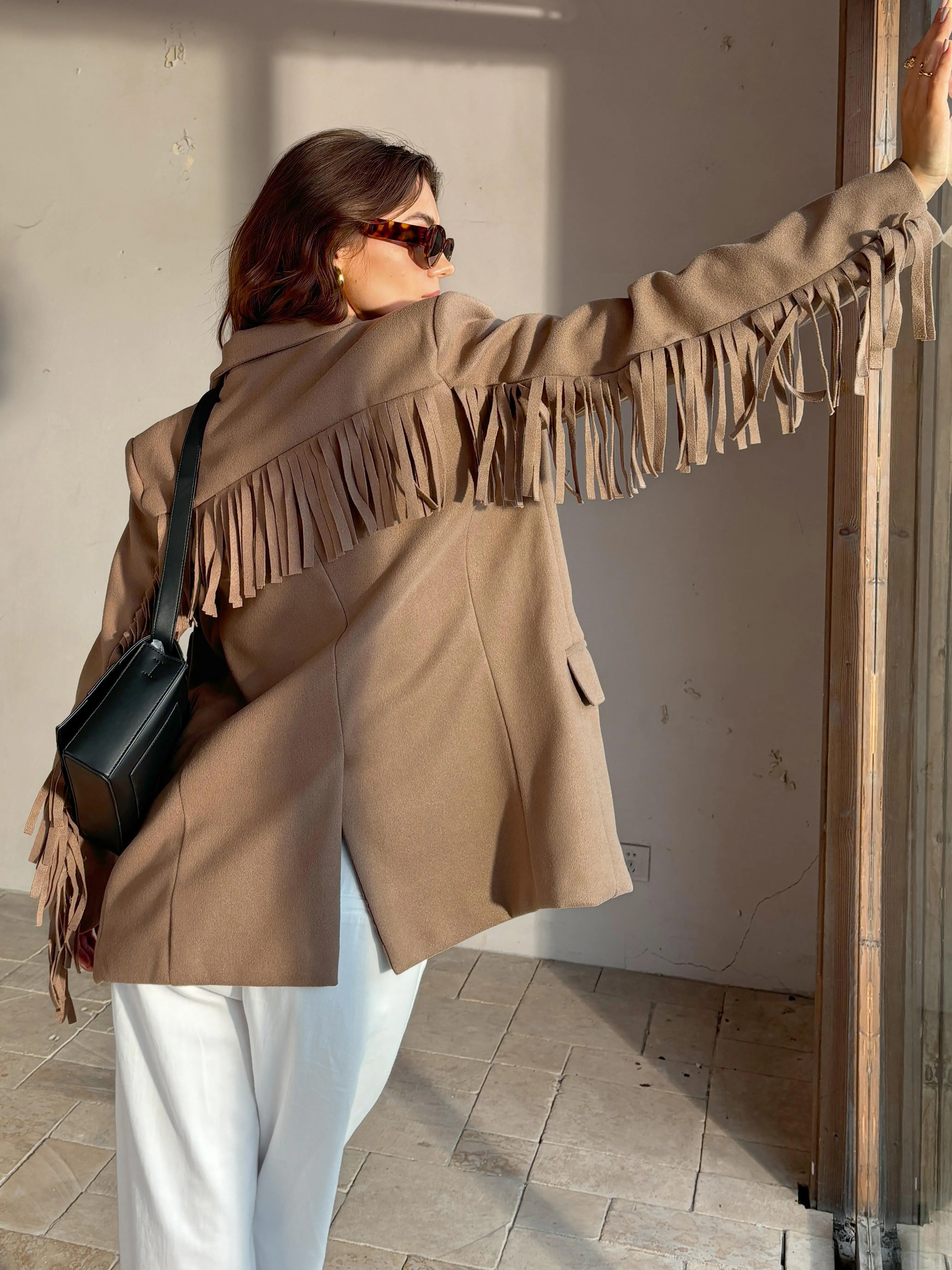 Tassel Design Slit Piping Blazer sold by COMMENSE product image thumbnail 5