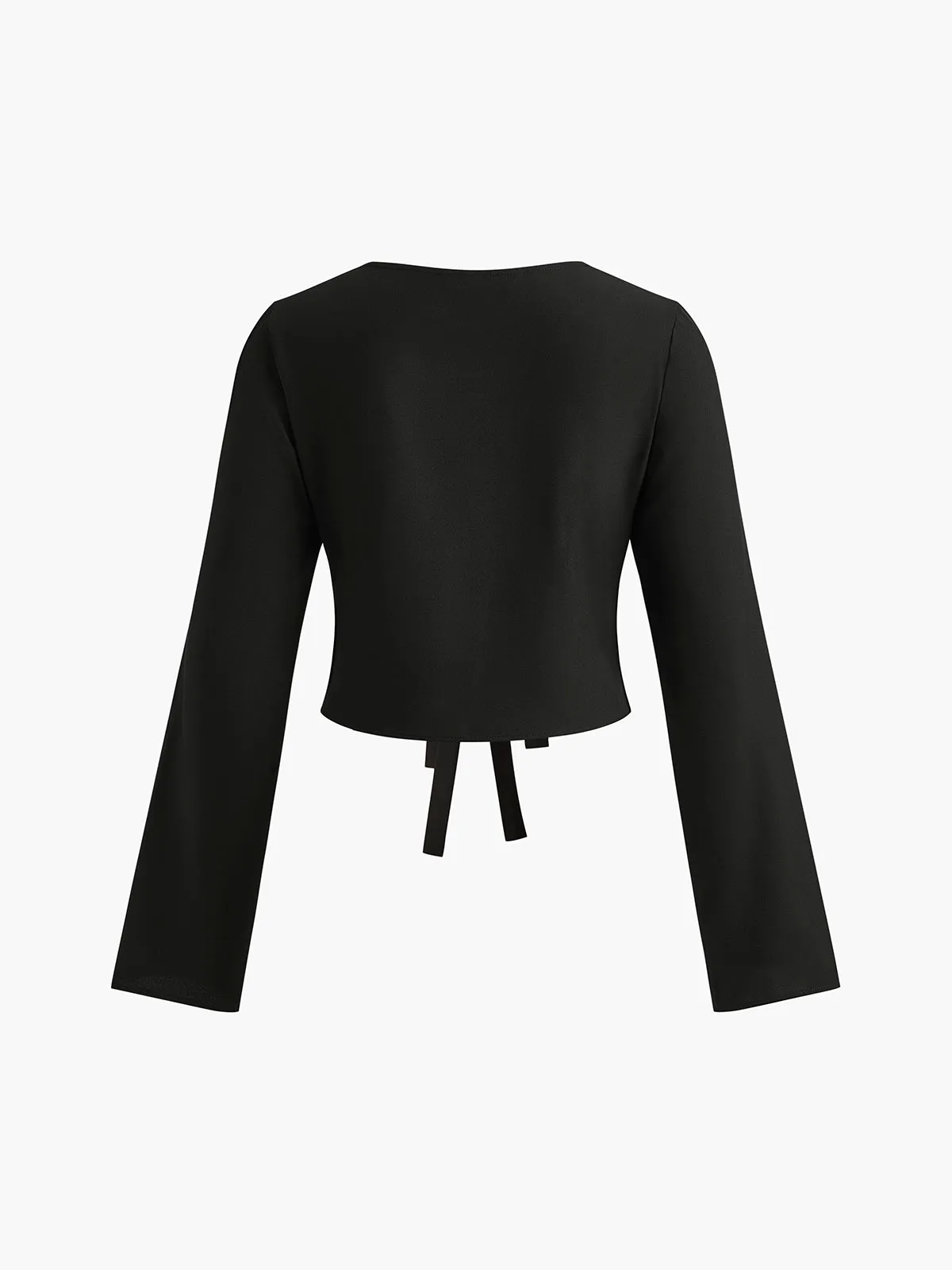 Tie Front Slim Blouse sold by COMMENSE product image thumbnail 2