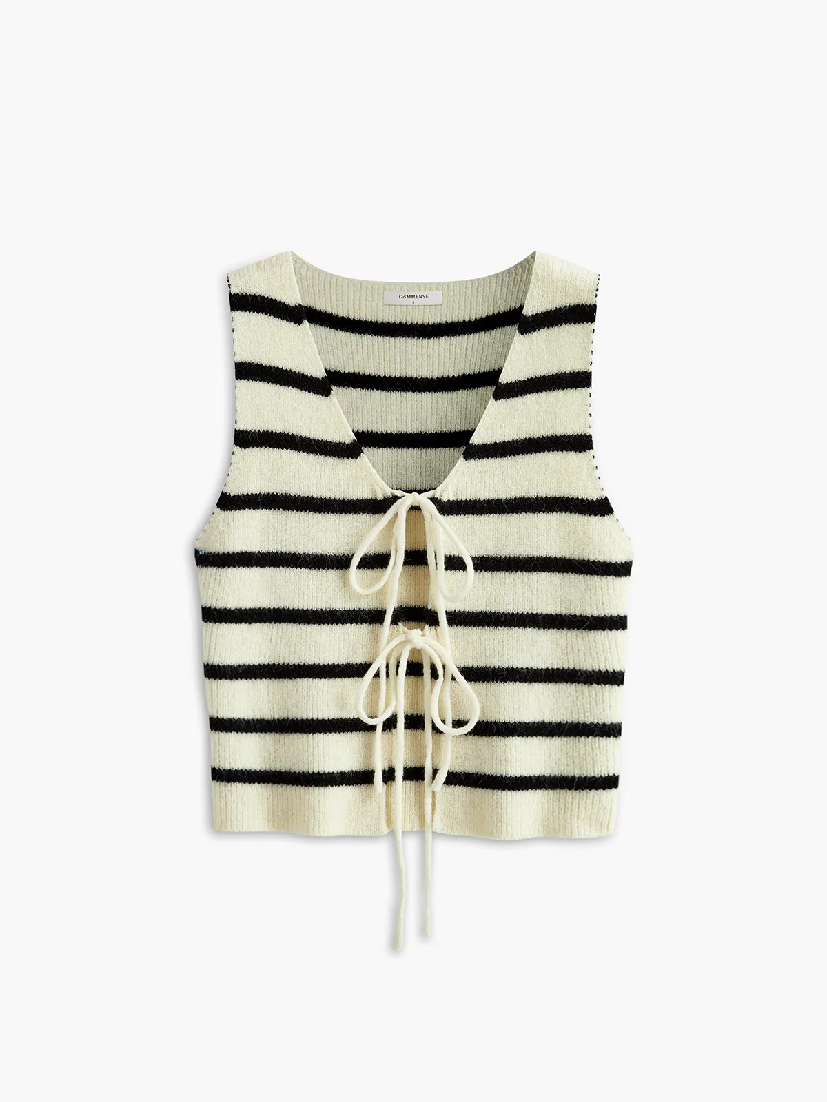 V-Neck Striped Tie Sweater Vest sold by COMMENSE