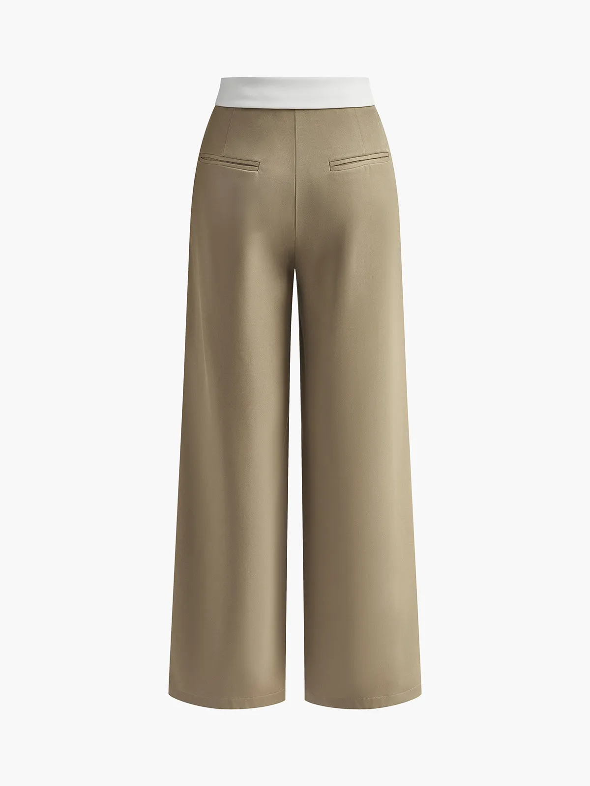 Contrast Binding Wide-Leg Pants sold by COMMENSE product image thumbnail 2