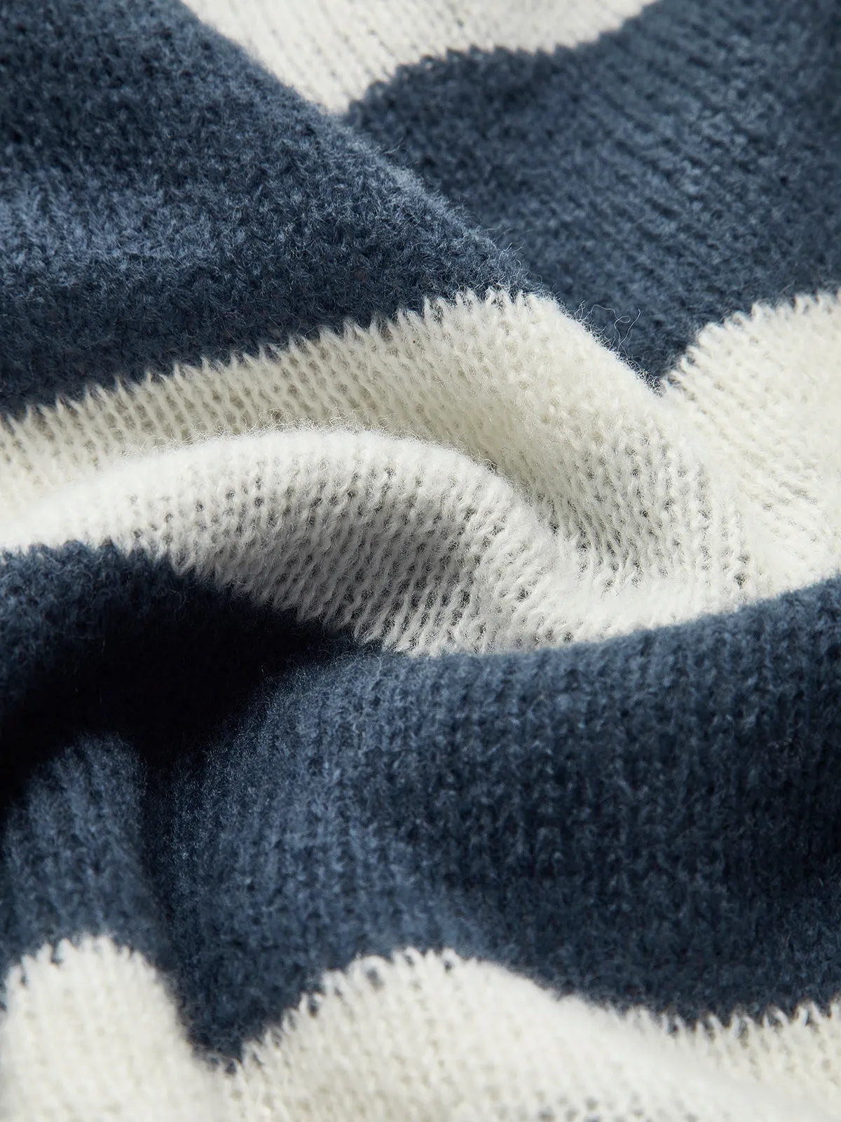 Crew Neck Striped Soft Sweater sold by COMMENSE product image thumbnail 5