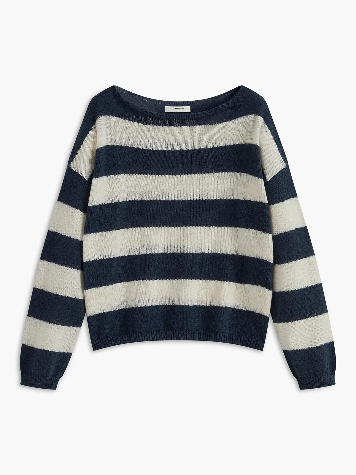 Crew Neck Striped Soft Sweater sold by COMMENSE product image thumbnail 2