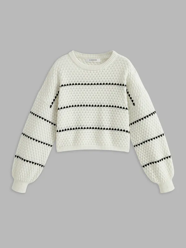 Contrast Striped Sweater sold by COMMENSE