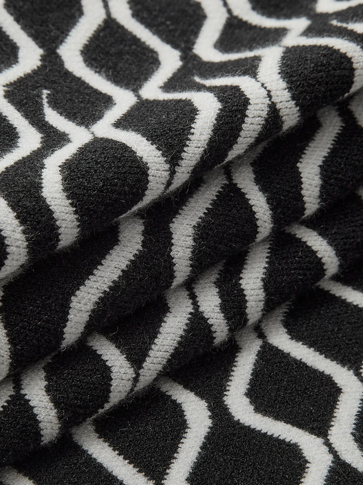 Vintage Wave Pattern Sweater Tank Dress sold by COMMENSE product image thumbnail 4