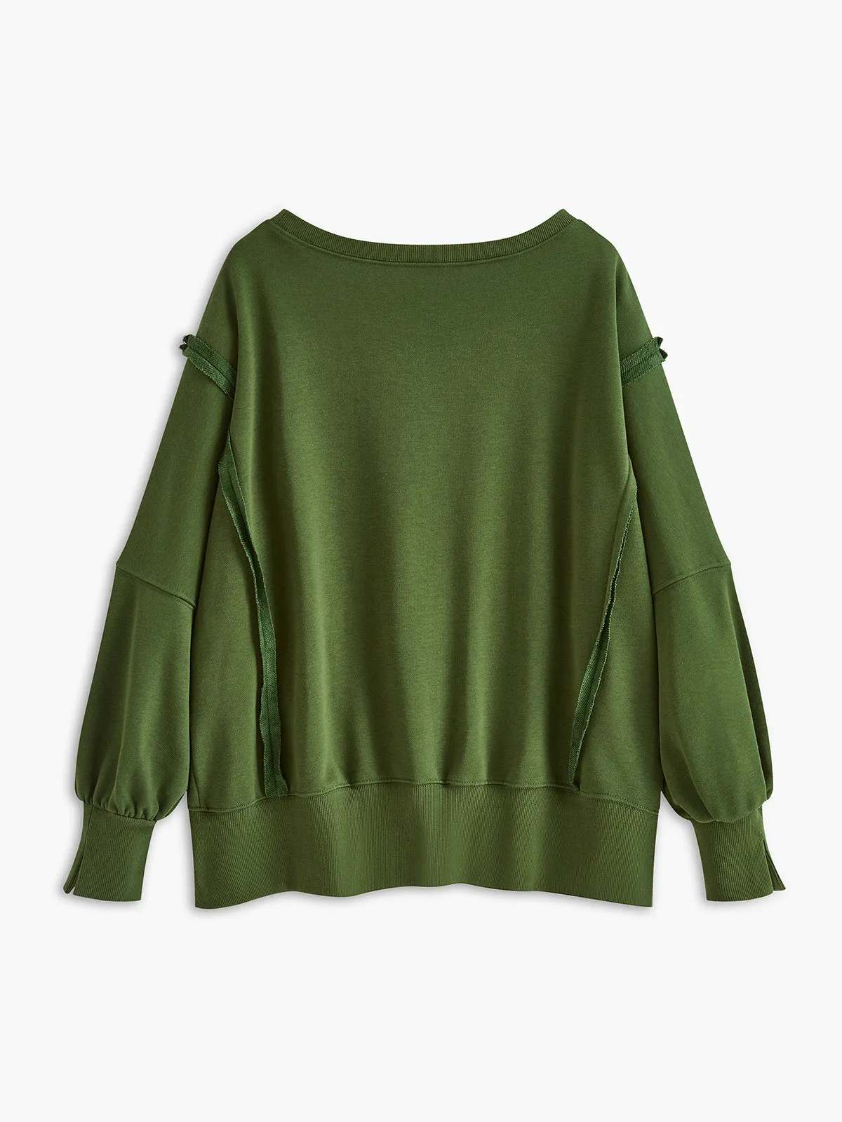 Plain Cotton Split Sweatshirt sold by COMMENSE product image thumbnail 4