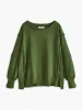 Plain Cotton Split Sweatshirt sold by COMMENSE