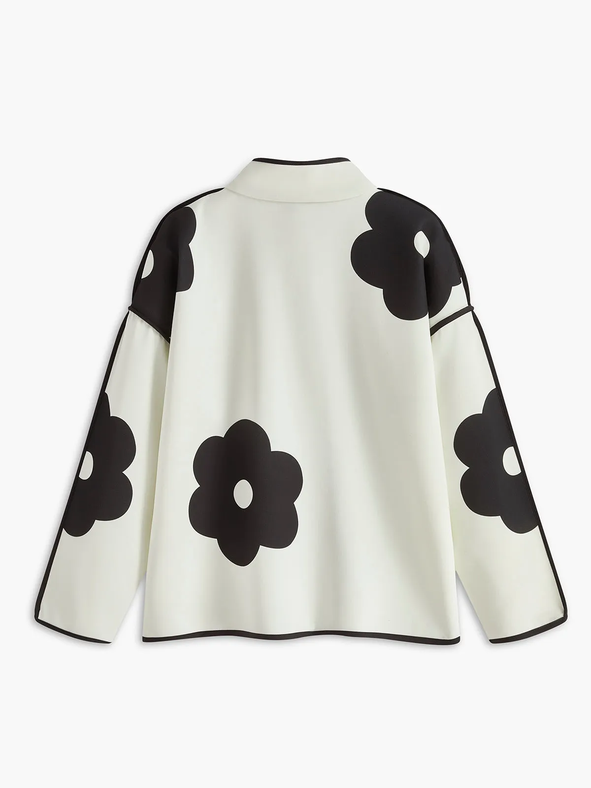 Floral Contrast Piping Jacket sold by COMMENSE product image thumbnail 2
