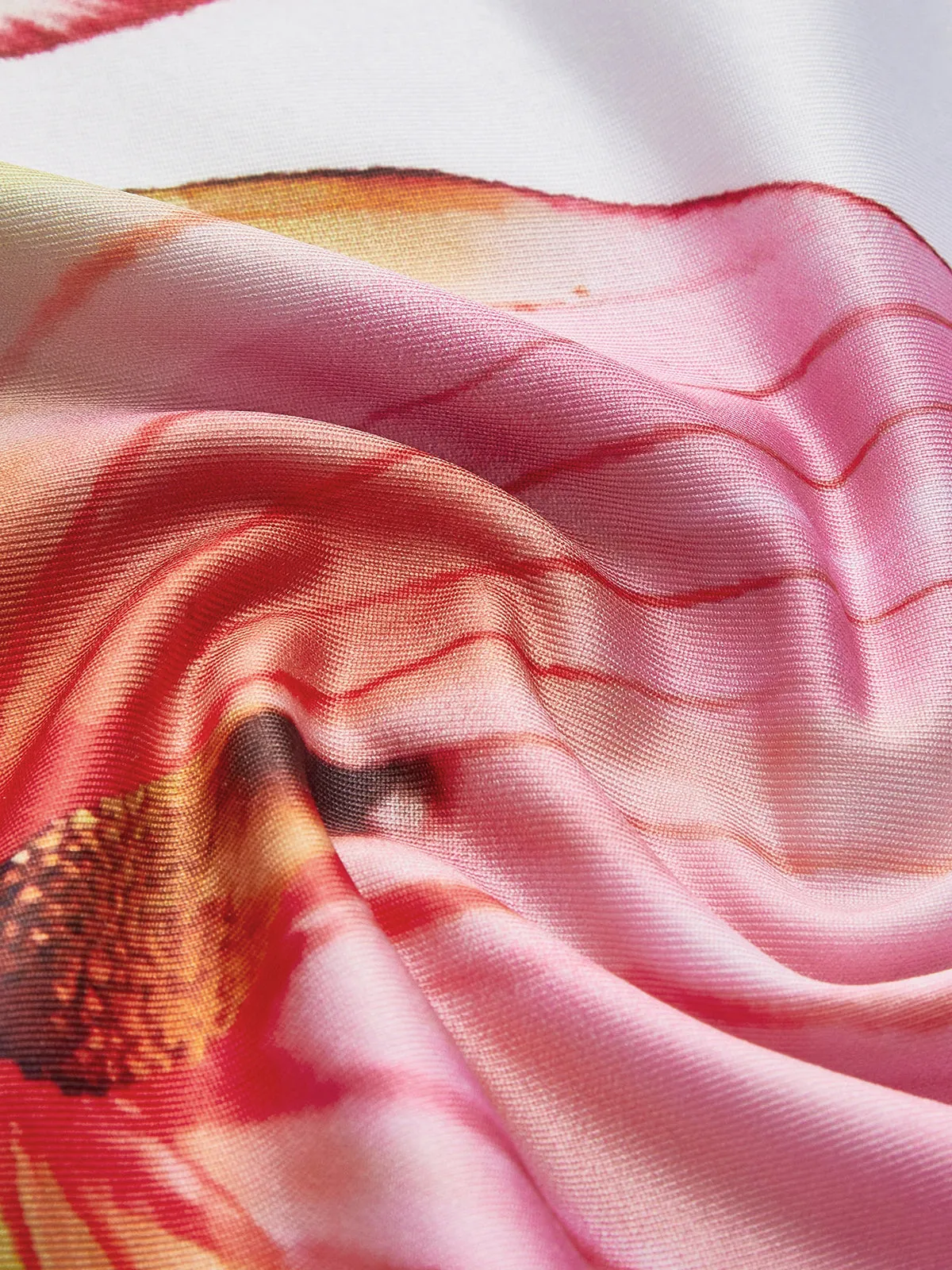 Round Neck Floral Printed Jersey Dress sold by COMMENSE product image thumbnail 5