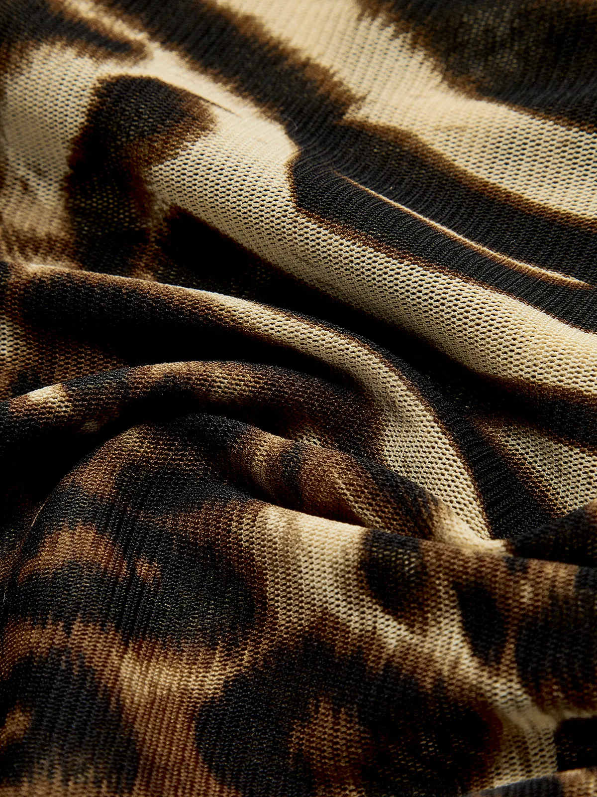 Asymmetrical Neck Leopard Printed Blouse sold by COMMENSE product image thumbnail 4