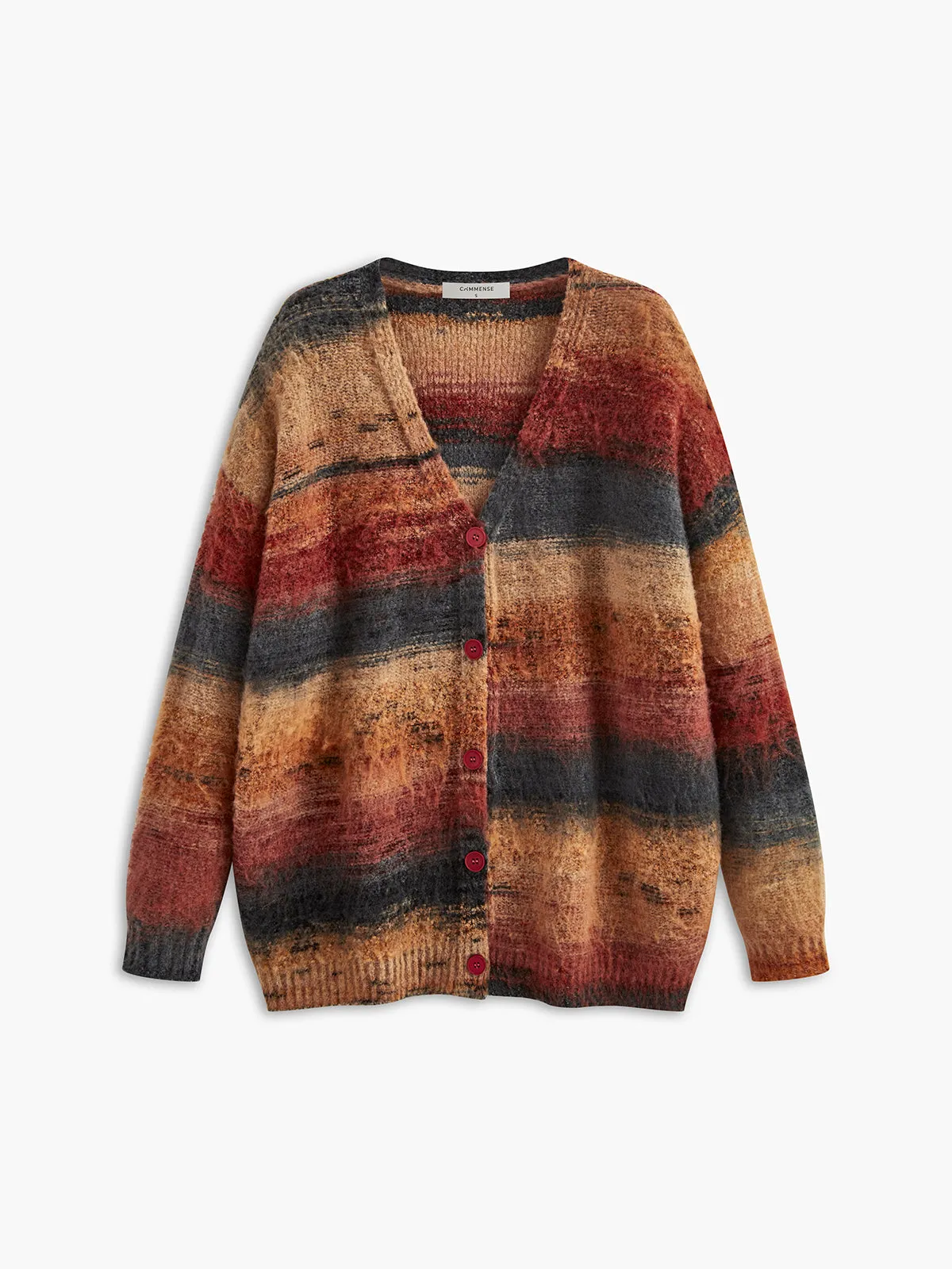 V-Neck Ombre Oversized Cardigan sold by COMMENSE
