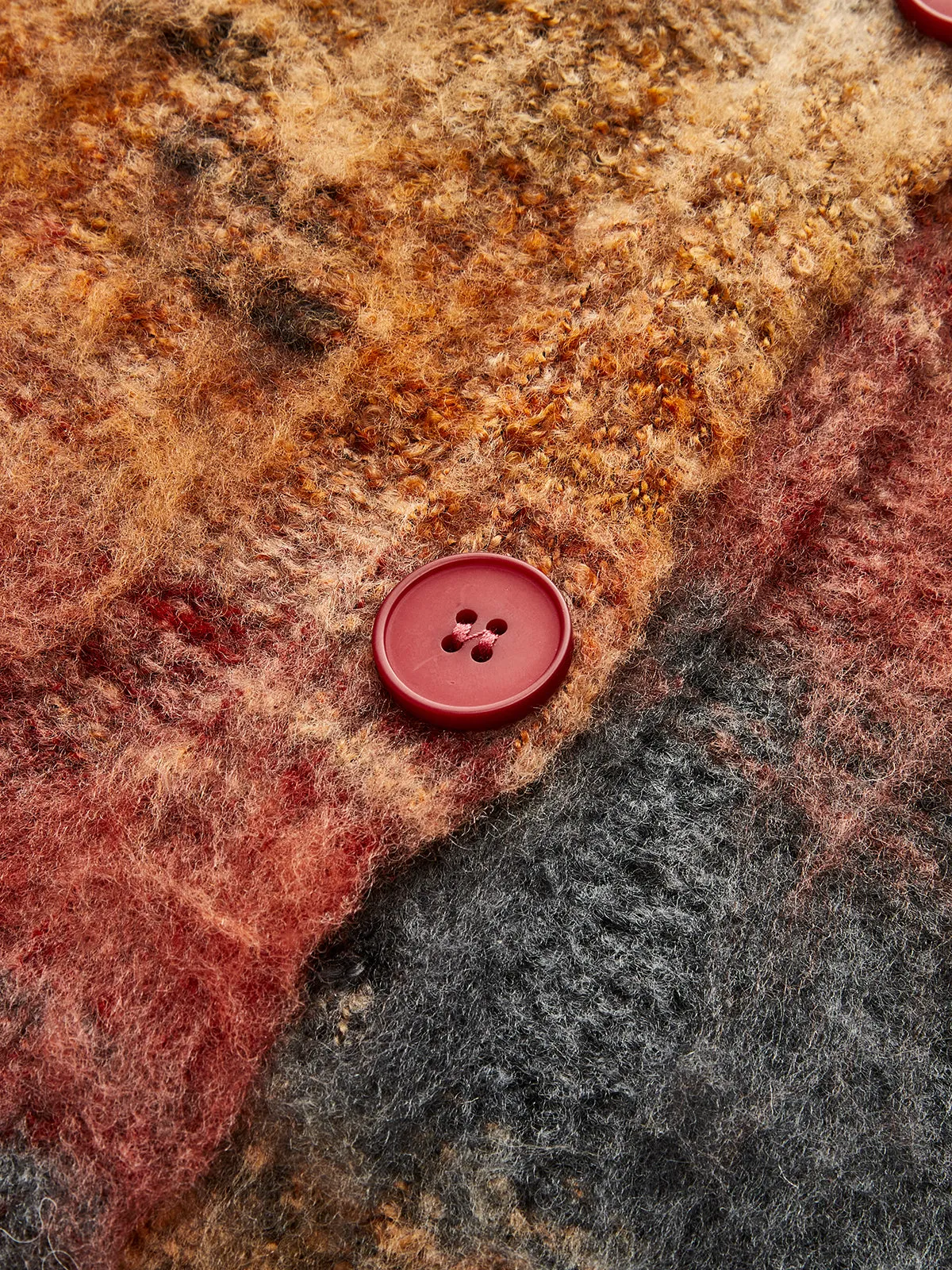 V-Neck Ombre Oversized Cardigan sold by COMMENSE product image thumbnail 3