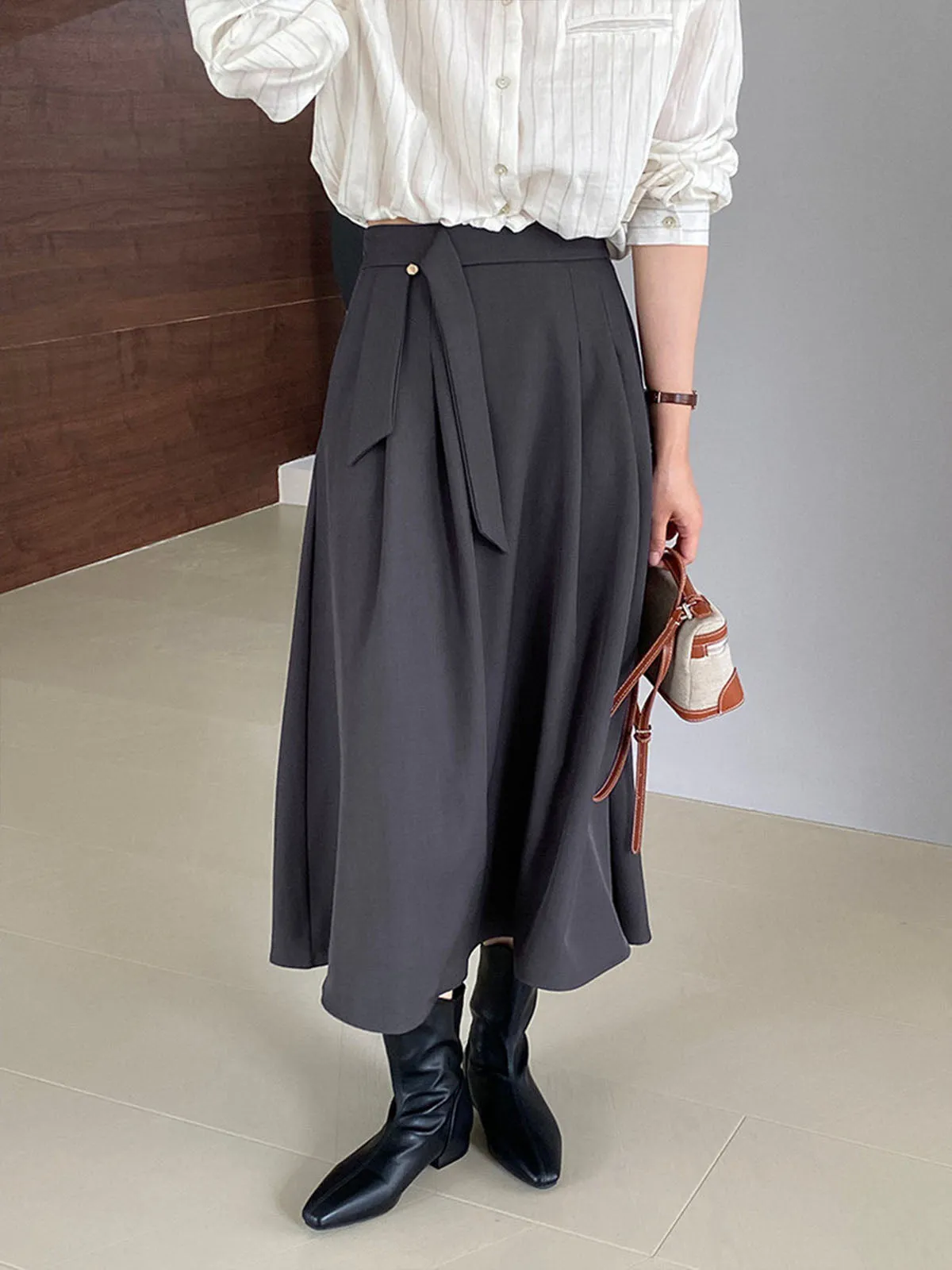 Elegant Knotted Midi Skirts sold by COMMENSE product image thumbnail 2