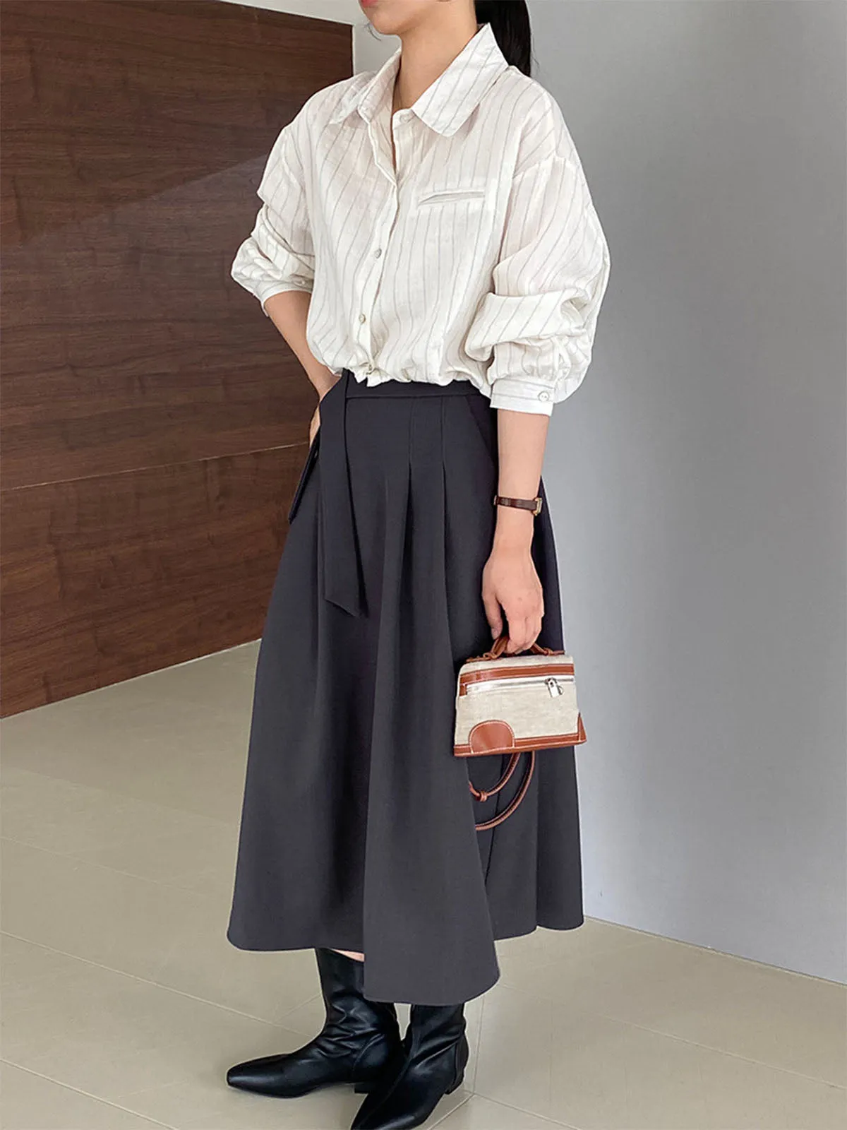 Elegant Knotted Midi Skirts sold by COMMENSE product image thumbnail 3