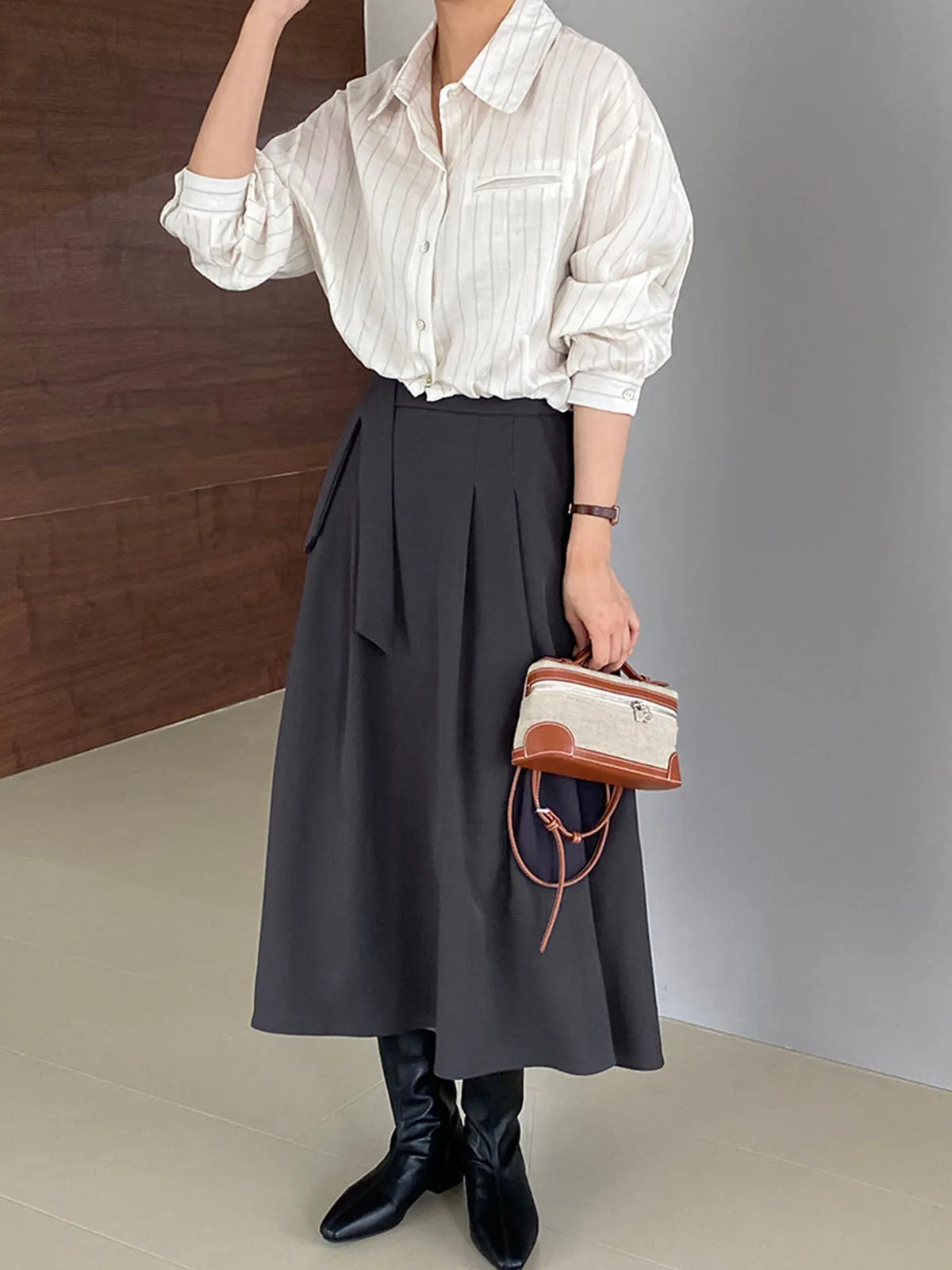 Elegant Knotted Midi Skirts sold by COMMENSE product image thumbnail 4