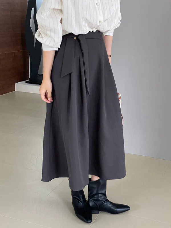 Elegant Knotted Midi Skirts sold by COMMENSE