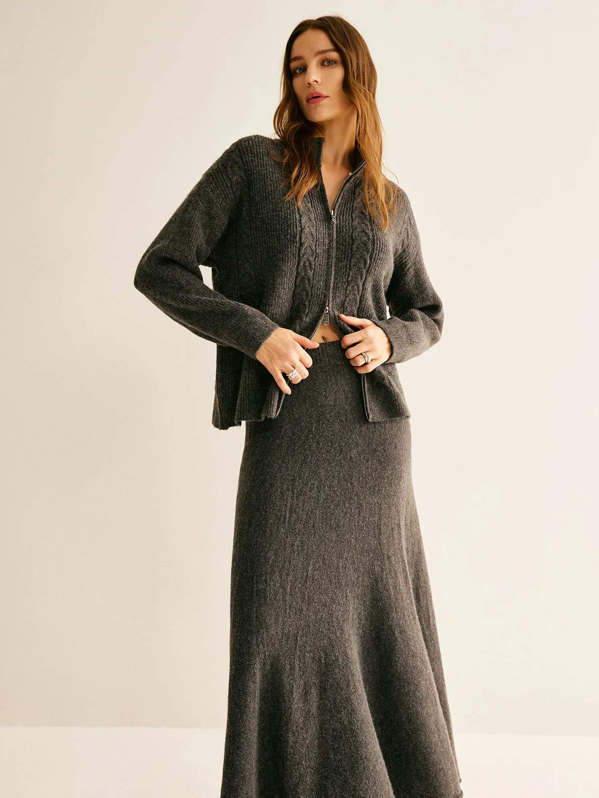 Two Way Zip Soft Skirt Set sold by COMMENSE product image thumbnail 3