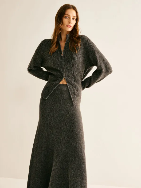 Two Way Zip Soft Skirt Set sold by COMMENSE