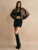 Ribbed-Cuff Zipper PU Leather Jacket sold by COMMENSE