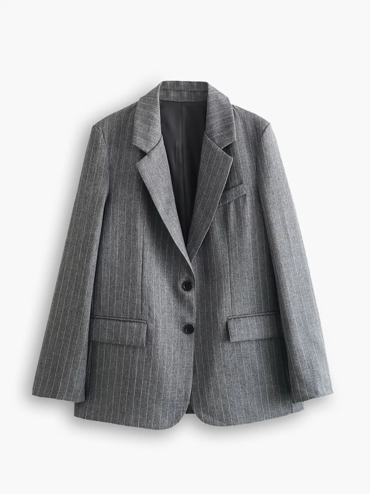 Pinstripe Lapel Blazer sold by COMMENSE