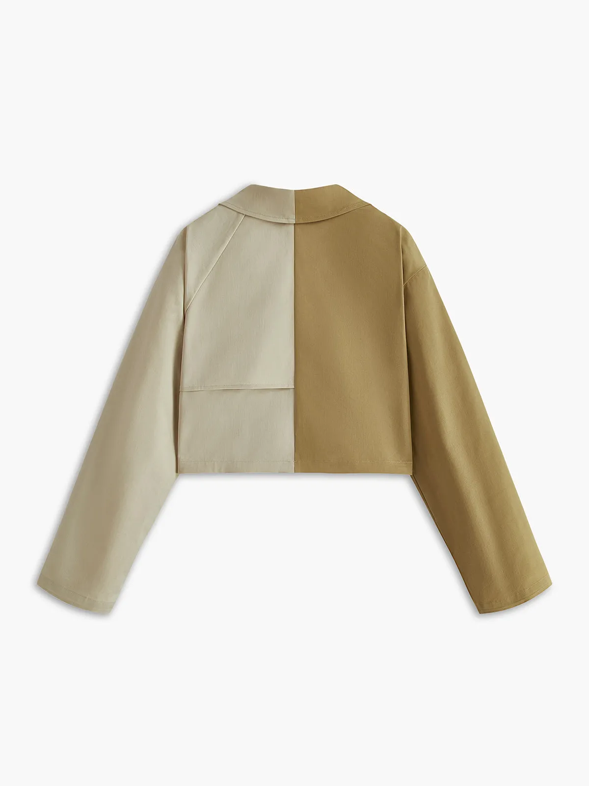 Two Tone Lapel Short Trench Coat sold by COMMENSE product image thumbnail 2