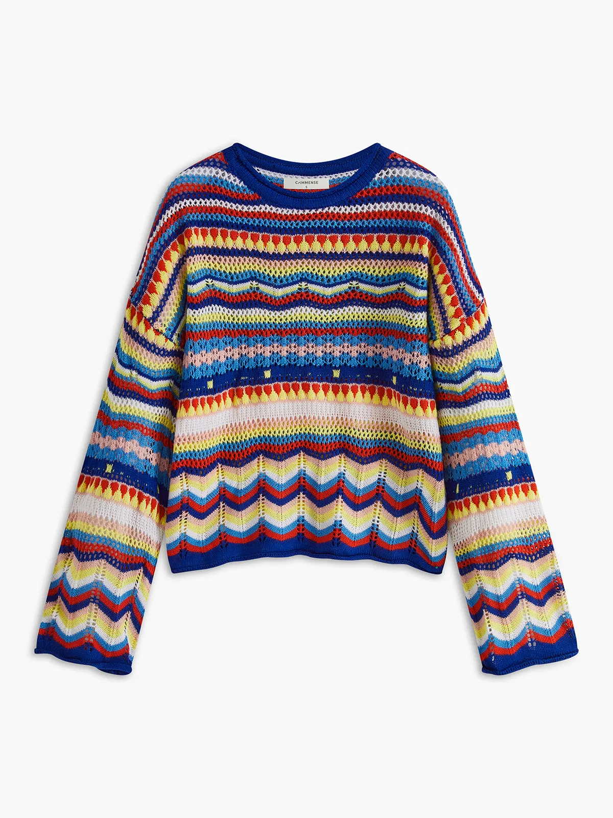 Boheme Crew Neck Draped Sweater sold by COMMENSE