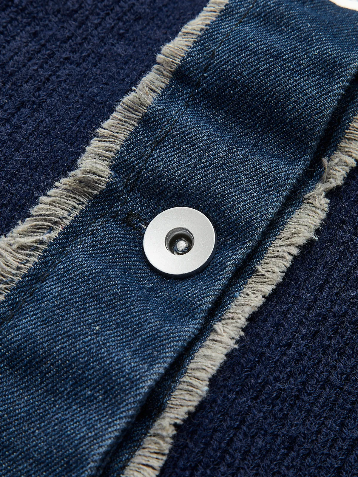 Panel Breasted Stretch Lapel Knit Top sold by COMMENSE product image thumbnail 3