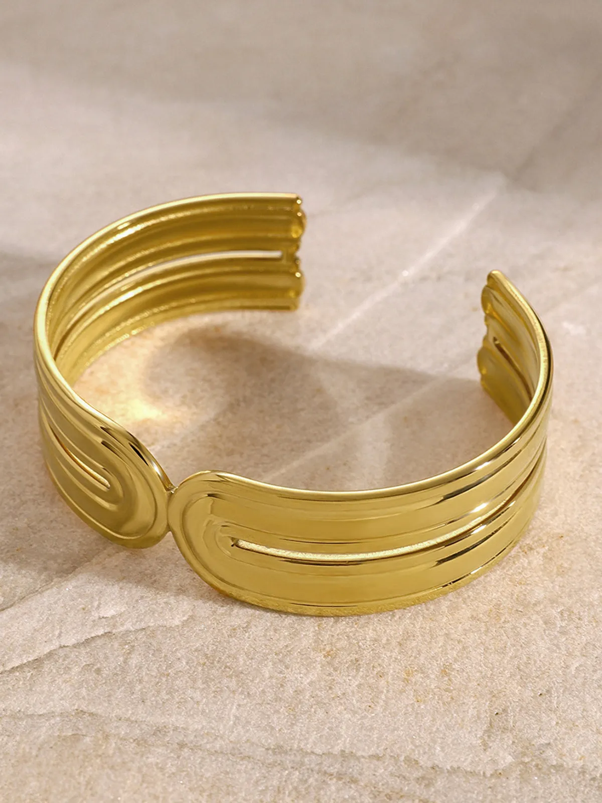 Wide Tunnel Open Bracelet sold by COMMENSE product image thumbnail 4