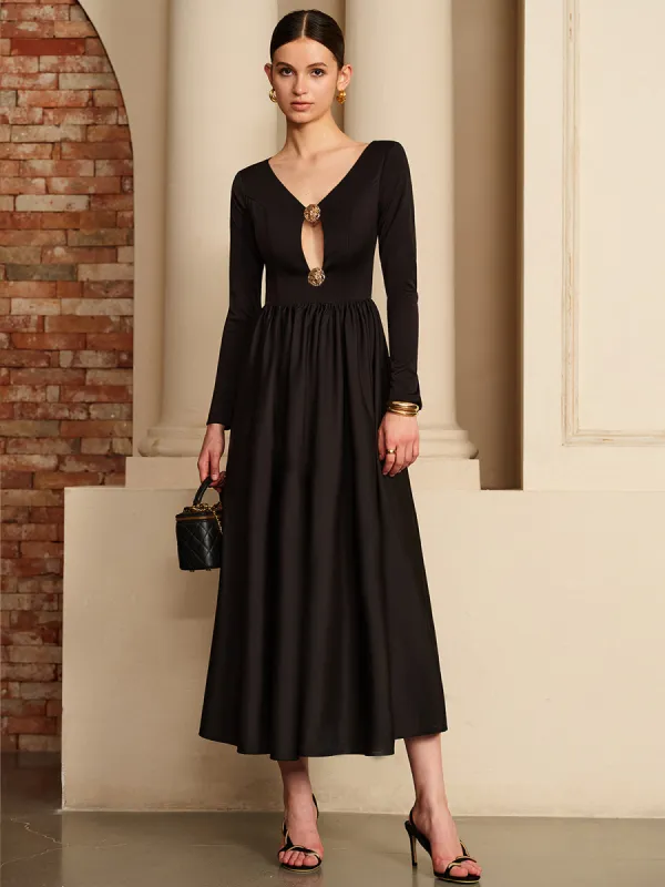 Cutout Pleated Panel Dress sold by COMMENSE