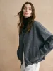 Drawstring Zipper Loose Jacket sold by COMMENSE