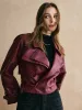 Buckle Design Belted PU Leather Jacket sold by COMMENSE