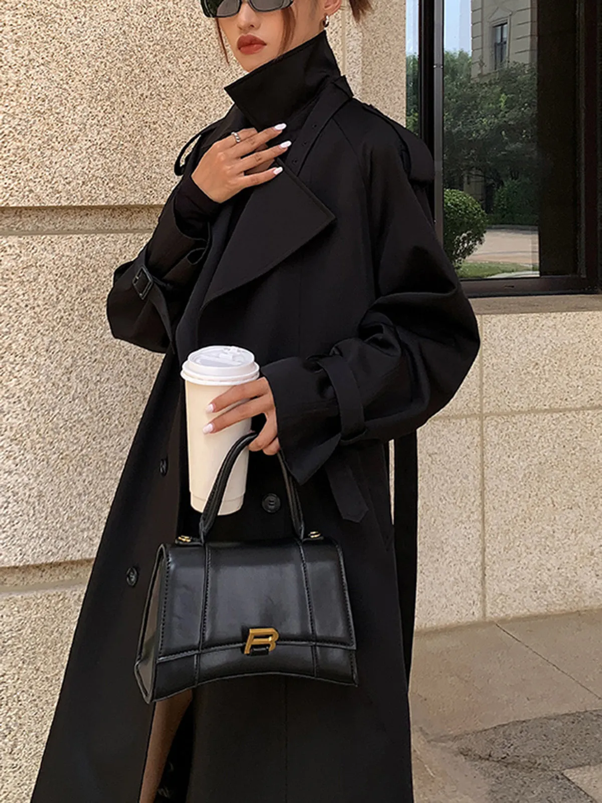 Casual Pockets Long Trench Coat sold by COMMENSE product image thumbnail 4