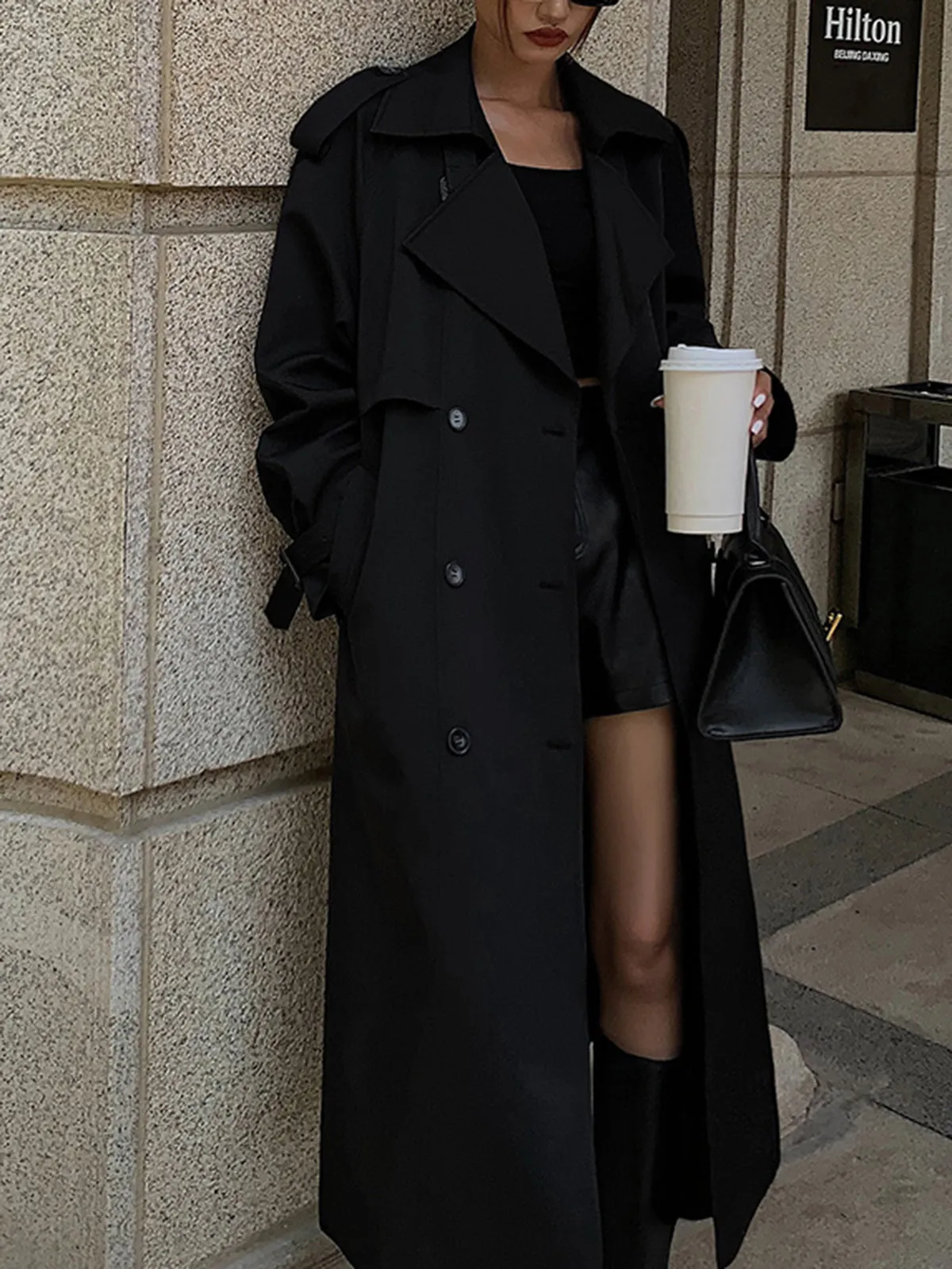 Casual Pockets Long Trench Coat sold by COMMENSE product image thumbnail 5