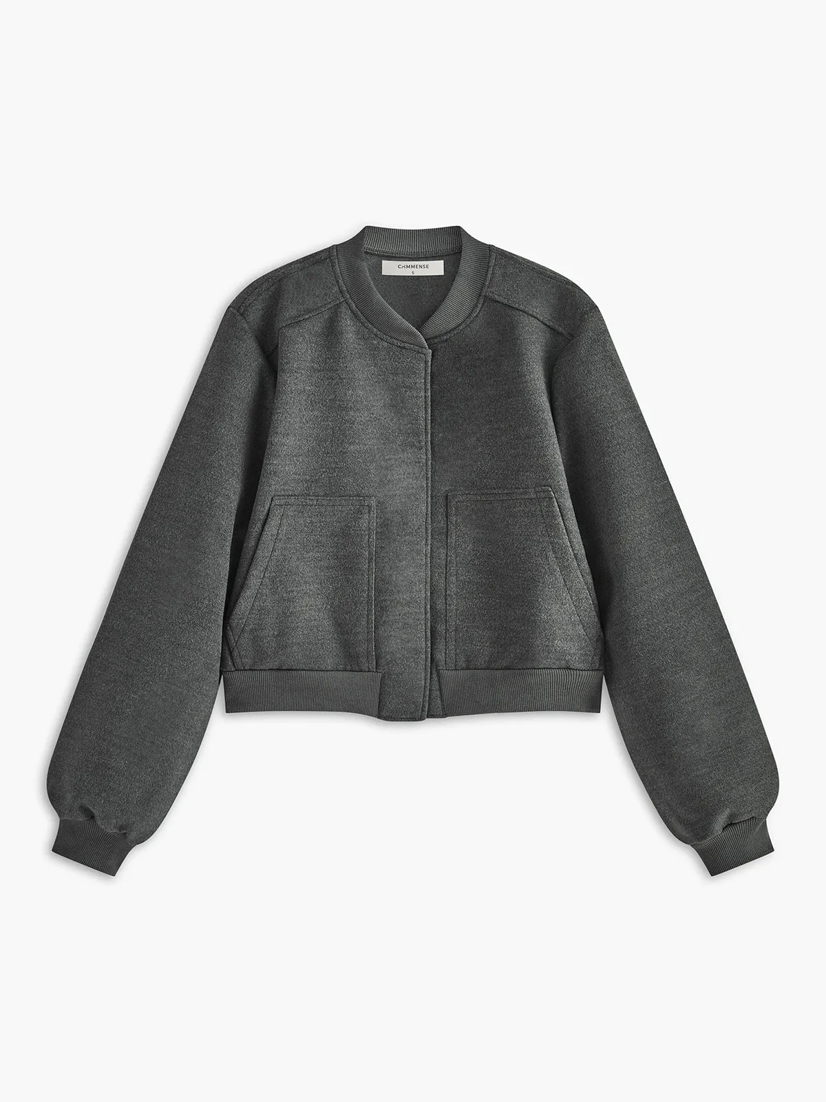 Mock Neck Button Short Jacket sold by COMMENSE product image thumbnail 2