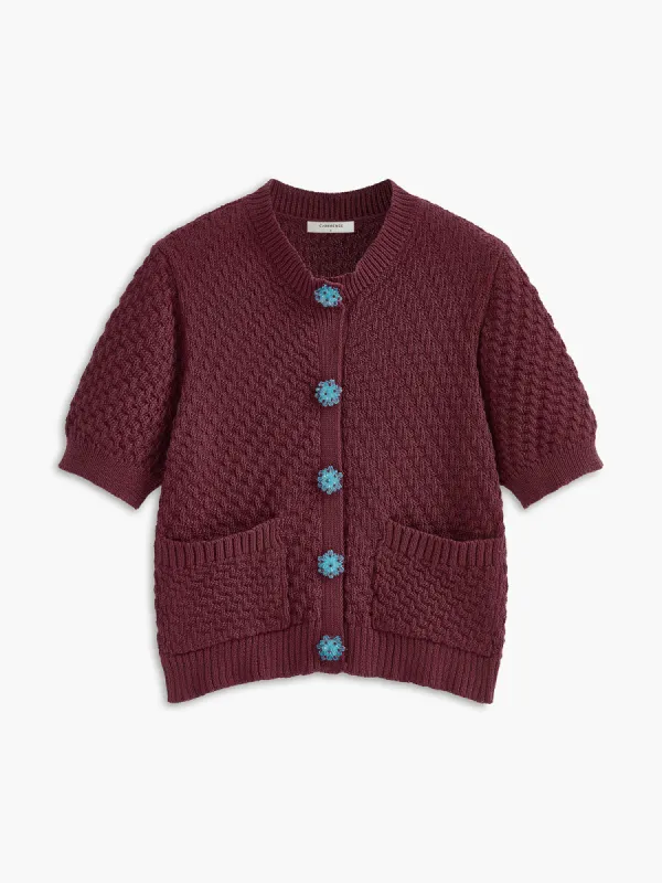 Button Detail Pockets Fit Cardigan sold by COMMENSE